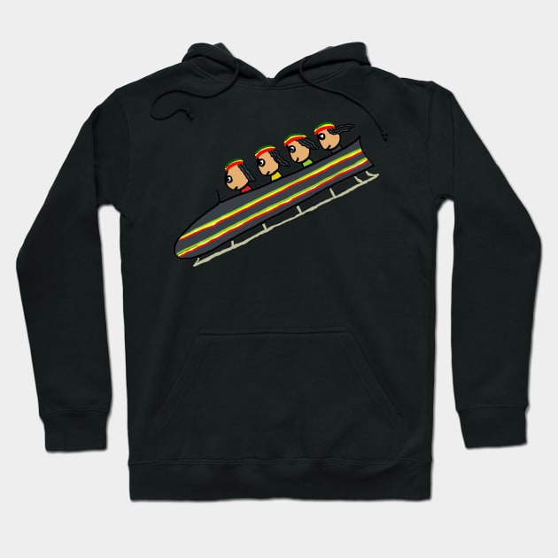 Cool Runnings Jamaican Bobsleigh Team Hoodie by Mark Ewbie